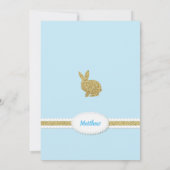 バニー·ボーイ·バースデー·インビテーション、アージ·ブルー 招待状 (裏面)