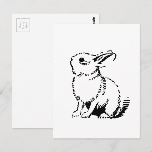 バニー ポストカード (正面/裏面)