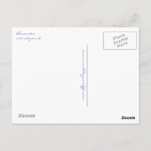 バニー ポストカード (裏面)