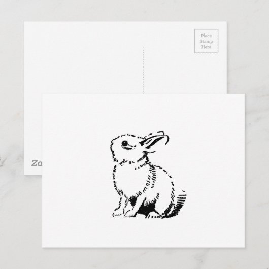 バニー ポストカード (正面/裏面)