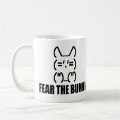 バニー-マグ--を恐れて下さい コーヒーマグカップ (左)
