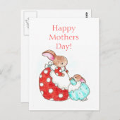 バニー・マザーの日はがき ポストカード (正面/裏面)