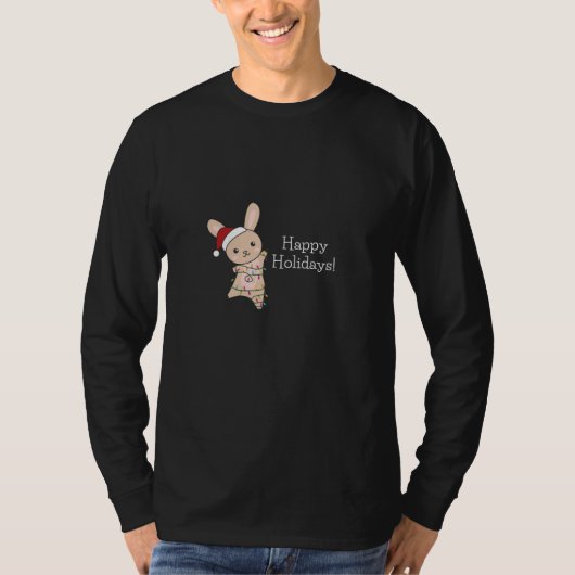 バニー・メリークリスマス冬用動物ウサギたち Tシャツ (正面)