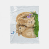 バニー・ラビット フリースブランケット (正面)