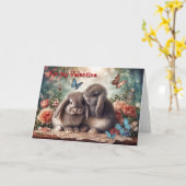 バニー・ラブ カード (黄色い花)