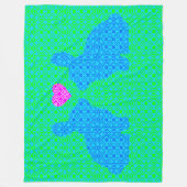 バニー・ラブ フリースブランケット (正面)