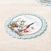 バニー&ワインウォーター色紙コースター ペーパーコースター (アングル)