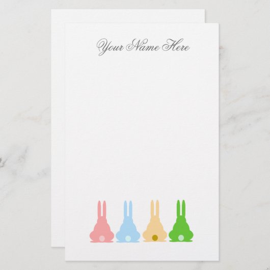 バニー 便箋 (正面/裏面)