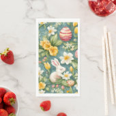 バニー、春の花、イースターエッグ。絵画の (インサイチュ)