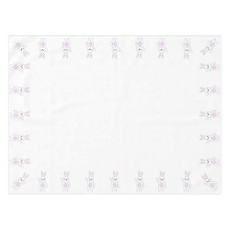 バニー.白とピンク テーブルクロス