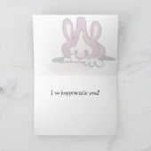 バニー: 穴の束を感謝していしています サンキューカード (内部)