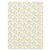 バニー、蝶とデイジーパターン テーブルクロス (正面)