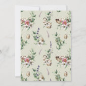 バニー&蝶ティーパーティーイースターピクニック 招待状 (裏面)