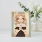 バニー – fairy albino bunnyはがき ポストカード (スタンド正面)