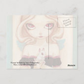 バニー – fairy albino bunnyはがき ポストカード (裏面)