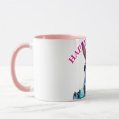 バニーDJイースターエッグターンテーブルピンク マグカップ (左)