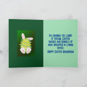 バニーN卵の孫イースターカード サンキューカード (内部)