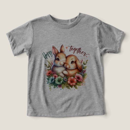 バニーToddler Tシャツ – かわいい快適 (デザイン正面)