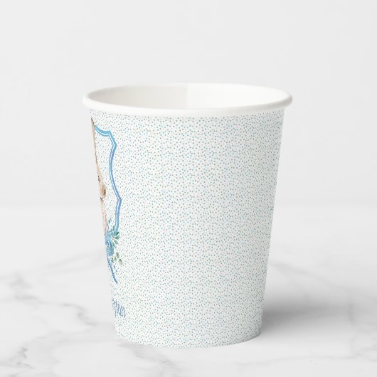 バニ名門私立校風のーパーソナライズされたの赤ちゃん 紙コップ (左)