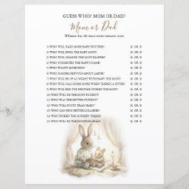 バニ男女兼用ー赤ちゃんシャワーゲーム