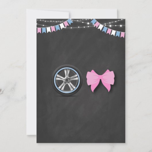 バヌアウトまたはボーイング性別の表示の招待 招待状 (裏面)