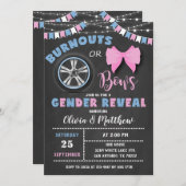 バヌアウトまたはボーイング性別の表示の招待 招待状 (正面/裏面)