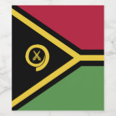 バヌアツの国旗 ワインラベル (シングルラベル)