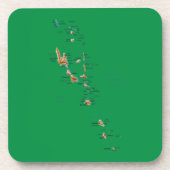 バヌアツの地図コースター コースター (正面)