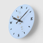 バヌアツの地図時計 ラウンド壁時計 (傾斜)