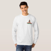 バヌアツの旗と国章の愛国的なTシャツ Tシャツ (正面フル)