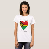 バヌアツの旗のスイートハートTシャツ Tシャツ (正面フル)