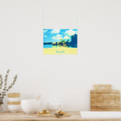 バヌアツの熱帯島のパラダイストラベル ポスター (キッチン)