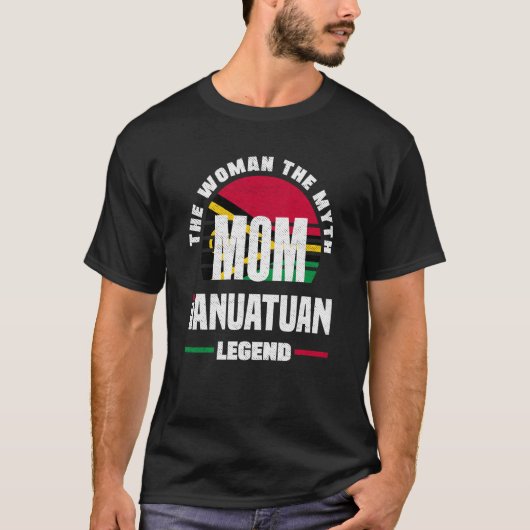 バヌアツバヌアツ国旗の母の日 Tシャツ (正面)