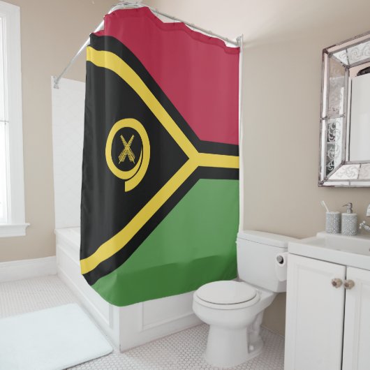 バヌアツ国旗 シャワーカーテン (インサイチュ)