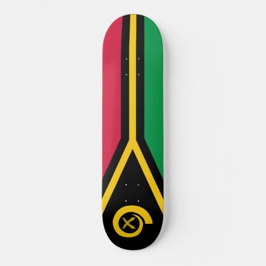 バヌアツ国旗 スケートボード (正面)