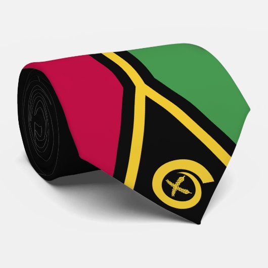 バヌアツ国旗 ネクタイ (ロール)