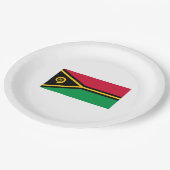 バヌアツ国旗 ペーパープレート (アングル)