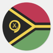 バヌアツ国旗 ラウンドシール (正面)