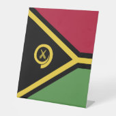 バヌアツ国旗 台座サイン (正面)