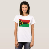 バヌアツ国旗x地図Tシャツ Tシャツ (正面フル)