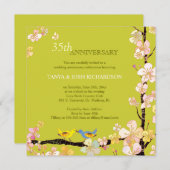 バネの恋の鳥たち 35周年記念 招待状 (正面/裏面)