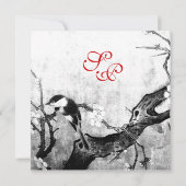 バネの鳥のイニシャル　シルバー　メタリック　ペーパー 案内状 (裏面)