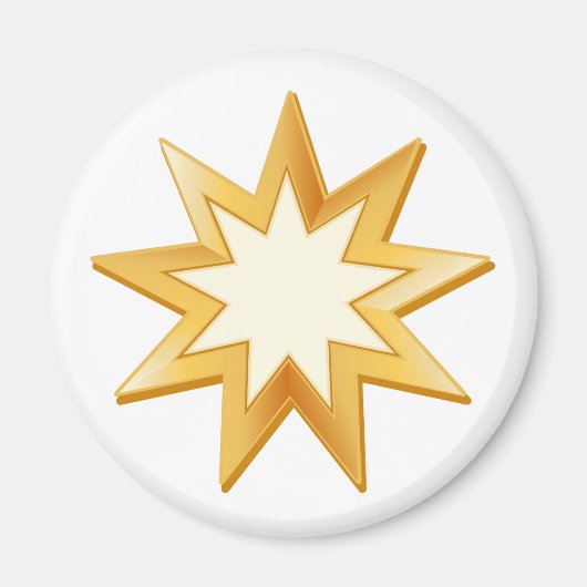 バハイ記号 マグネット (正面)