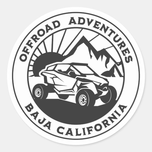 バハカリフォルニアオフロードATV ラウンドシール (正面)