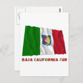 バハカリフォルニアシュールなびく非公式の国旗 ポストカード (正面/裏面)