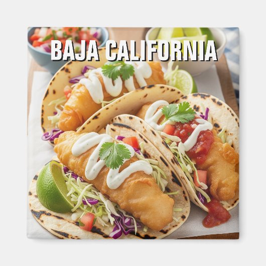 バハカリフォルニアメキシコフィッシュタコス マグネット (正面)