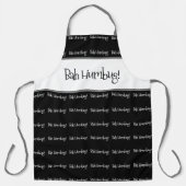 バハバグ黒いクリスマスメンズエプロン エプロン (正面)