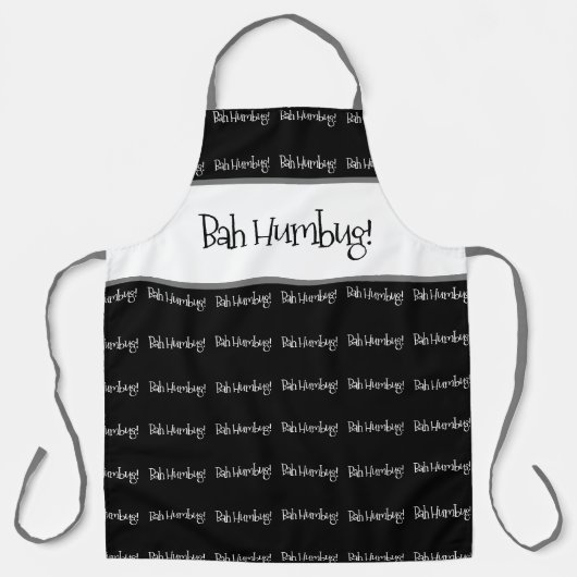 バハバグ黒いクリスマスメンズエプロン エプロン (正面)