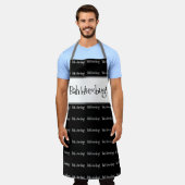 バハバグ黒いクリスマスメンズエプロン エプロン (着用した状態)