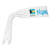 バハマおよびバハマ国旗のパーソナライズされた青 タイヘッドバンド (回転270)